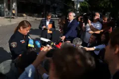 Rueda de prensa de la jefe de Protección Civil de Lisboa el 4 de septiembre de 2025.
