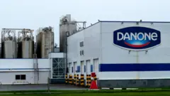 Fábrica da Danone nos arredores de Moscou, na Rússia, em foto de arquivo