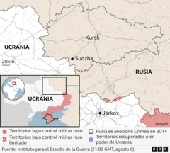 Gráfico que muestra la región rusa con presencia ucraniana