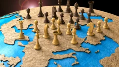 زمین با مهره‌های شطرنج