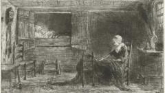 Una familia usando una cama de armario