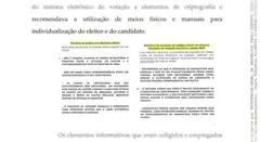 Trecho de denúncia da PGR traz duas páginas de documentos com título 'Relatório de Análise Urna Eletrônica (2016)' e 'Relatório de Inspeção de Códigos Fontes no Sistema Brasileira de Votação Eletrônica, edição 2020'