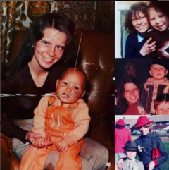 Graham compartilhou essas imagens de sua infância ao lado da sua mãe em sua conta do Instagram