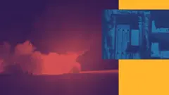 Колаж зображення ракети і карти заводу