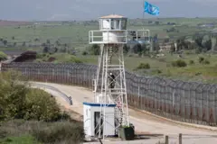 Posto de observação da ONU na linha de cessar-fogo entre Síria e Israel
