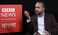 তারেক রহমানের সাক্ষাৎকার নিচ্ছেন বিবিসি বাংলার সম্পাদক মীর সাব্বির