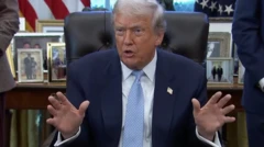 "Sou totalmente a favor", diz Trump sobre pedidos para divulgar arquivos de Epstein.