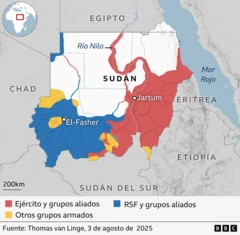 Mapa de Sudán