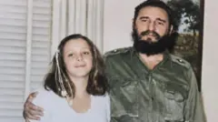 Alina y Fidel Castro en los años 60