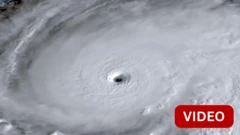 காணொளி: 'மெலிசா' புயலுக்கு நடுவே நுழைந்த விமானம்