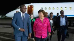 Kristalina Georgieva i Kigali yakiriwe na Minisitiri w'imari Dr Uzziel Ndagijimana