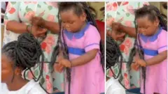 Lordina Nancy, ọmọ ọdún mẹ́ta tó ti yan iṣẹ́ irun ṣíṣe láàyò