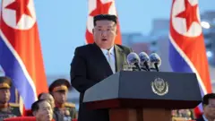 Kim Jong-un en un discurso 