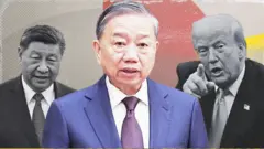 Hình ông Tô Lâm ở giữa ông Tập Cận Bình và ông Donald Trump