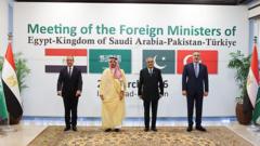 Türkiye, Pakistan, Mısır ve Suudi Arabistan dışişleri bakanları İslamabad'da biraraya geldi