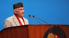 प्रतिनिधिसभामा बोल्दै प्रधानमन्त्री केपी शर्मा ओली