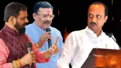 आमदार भरत गोगावले, संजय शिरसाठ आणि उपमुख्यमंत्री अजित पवार