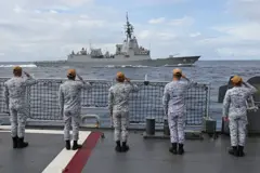 Hải quân Philippines tập trận chung với hải quân Canada và Úc gần bãi cạn Scarborough tại Biển Đông vào ngày 3/9/2025