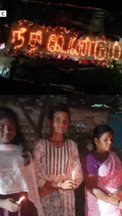 தஞ்சாவூரில் விளக்கு ஏற்றி கோரிக்கை