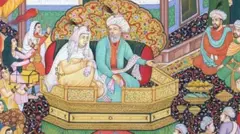 Cengiz Han eşi Börte ile birlikte