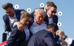 Suikast girişiminin hemen sonrasında en az 5 ajan Trump'ın etrafını sardı