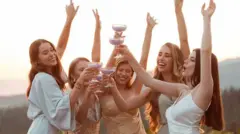 一群女性在聚會