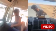 லாரி ஓட்டுநர் செய்த ஆபத்தான செயல்