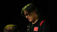 Türkiye A Milli Takım Teknik Direkötür Vincenzo Montella basın toplantısında konuşuyor