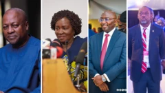 John Mahama, Prof Naana Jane, Dr. Bawumia et Dr. Matthew Prempeh