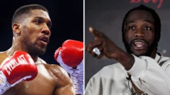 دیونتی وایلدر (راست) و آنتونی جاشوا، قهرمانان سابق سنگین‌وزن بوکس جهان هستند