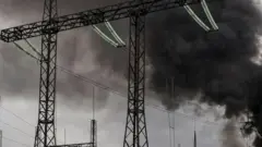 Высоковольтная линия под Харьковом, март 2024