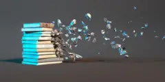 Livros sendo destruídos
