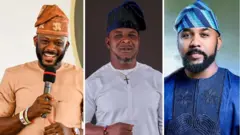 Collage foto of Obanikoro, Attah and Banky W