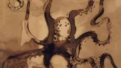 Detalle de "Pulpo" pintado por Victor Hugo