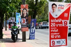 ป้ายหาเสียงมีให้เห็นทั่ว กทม. ในช่วงนับถอยหลังสู่การเลือกตั้ง 8 ก.พ. 