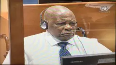 Félicien Kabuga mu cyumba cy'urukiko i La Haye kuri uyu wa gatatu