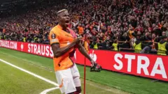 Osimhen'in Galatasaray'ın Tottenham Hotspur maçındaki sevinci
