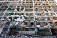 Un edificio medio derruido por los terremotos que golpearon a Venezuela el 24 de junio de 2026.