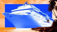 Una imagen de un crucero en un fondo modificado