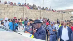 Crime scene wia di shooting happun