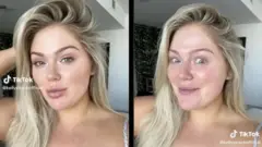 Kelly Strack vendeuse de maquillage montre comment un nouveau filtre peut transformer votre look
