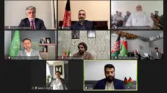 جلسه زوم رهبران سیاسی افغانستان در تبعید