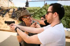 Israeli citizens take to the shooting range for pratice