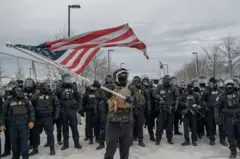 Fuerzas de ICE en Mineápolis.