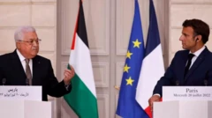 Mahmoud Abbas da Eammanuel Macron