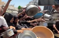 Aworan awọn eeyan ton wa ounjẹ ni Gaza