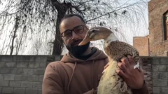 வாத்துகளுக்கு பறக்க கற்றுத்தரும் காஷ்மீர் இளைஞர்.. எப்படி பறக்க வைக்கிறார்?