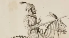 1845 साली फ्रान्सची राजधानी पॅरिसमध्ये प्रकाशित झालेलं शिवाजी महाराजांचं एक चित्र