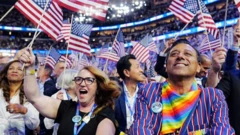 Asistentes a la Convención Demócrata de esta semana.