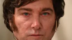 Primer plano de Javier Milei